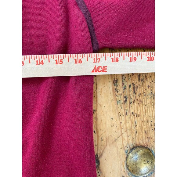 Chicos Womens‎ Open Front Cardigan Size S Ruby Red Knit Jacket Cotton Reversible - Picture 5 of 6